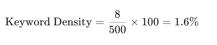 Keyword density example